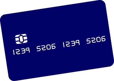 Dark blue plastic bank card в PNG, SVG