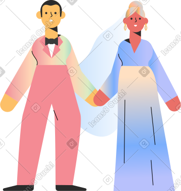 Wedding couple PNG, SVG