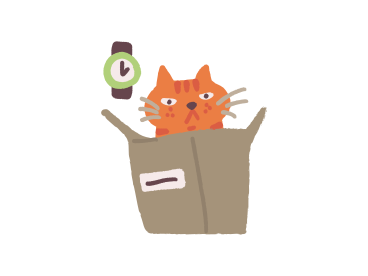 An orange cat sitting in a cardboard box PNG, SVG