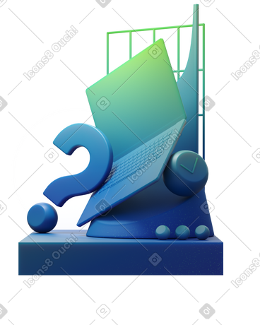 Question sign laptop PNG, SVG