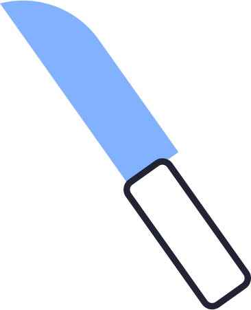 blue knife PNG, SVG