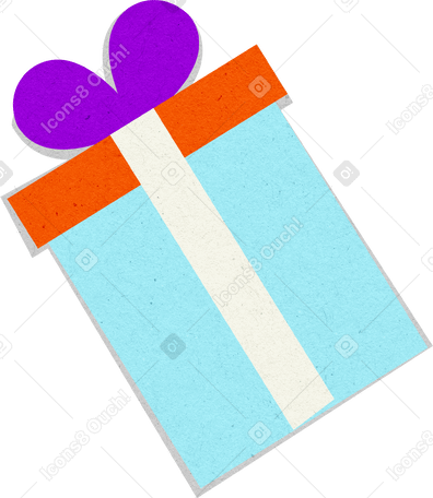 blue gift box PNG、SVG