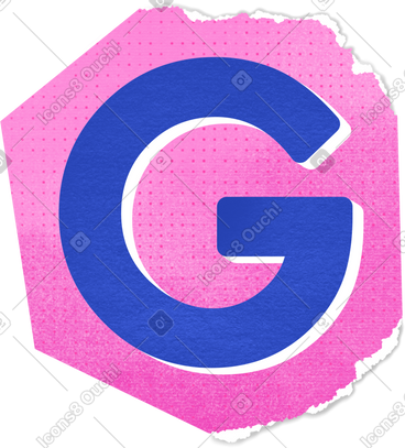 Collage capital letter g PNG, SVG