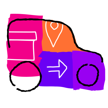 Delivery animated illustration in GIF, Lottie (JSON), AE