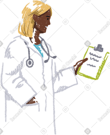 Female doctor with a clipboard PNG, SVG