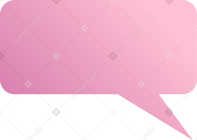 pink bubble speech rectangular Illustration in PNG, SVG