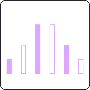 bar chart on white square PNG, SVG