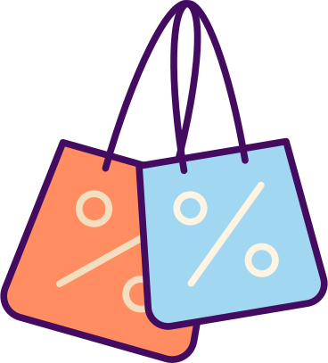 bags with discount PNG, SVG
