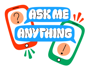 lettering sticker ask me anything phones text PNG, SVG