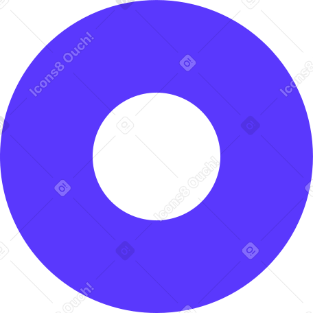 wide donut Illustration in PNG, SVG