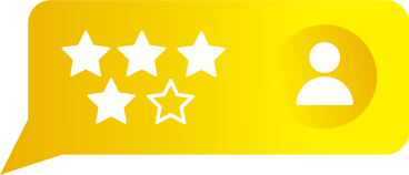 yellow speech bubble with rating PNG, SVG