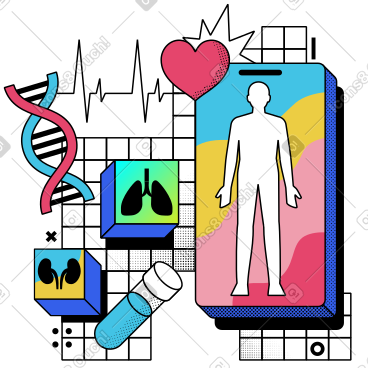 Healthcare app and medical diagnostics PNG, SVG