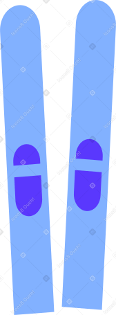 skiing Illustration in PNG, SVG