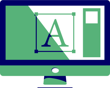 letter a on the monitor screen PNG, SVG