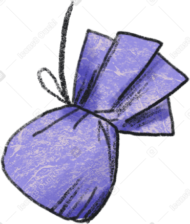 chocolate candy in a purple wrapper в PNG, SVG