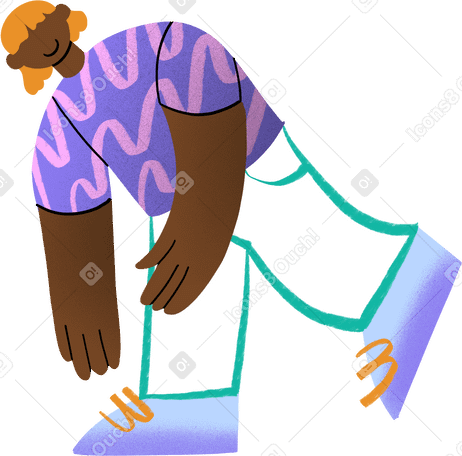 person leaning down to pick something up PNG, SVG