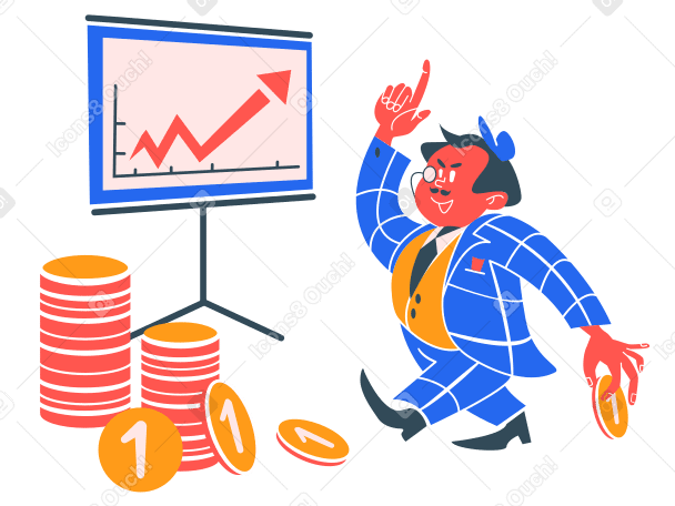 Profit growth Illustration in PNG, SVG