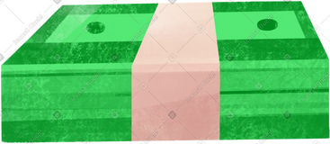 Stack of green bills PNG, SVG