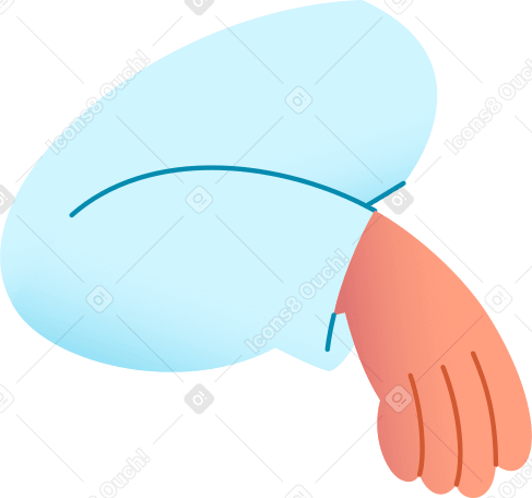 arm in sleeve PNG, SVG