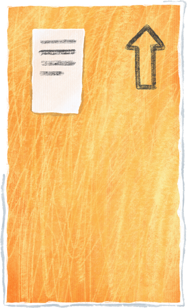 Großer ockerfarbener karton PNG, SVG