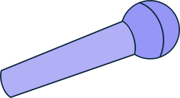 purple microphone PNG, SVG
