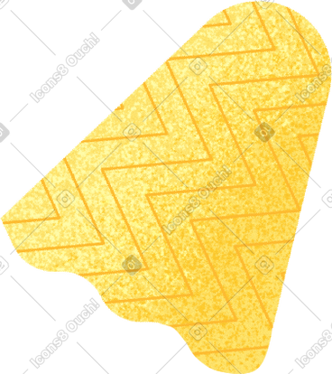 Yellow rhombic sleeve PNG, SVG