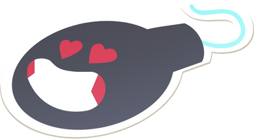 bomb with heart eyes sticker PNG, SVG