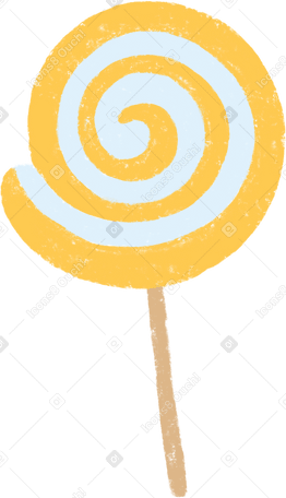 yellow and white lollipop PNG、SVG