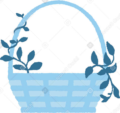 decorated basket Illustration in PNG, SVG