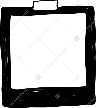 Polaroid nera con nastro adesivo PNG, SVG