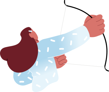 woman shooting a bow PNG, SVG