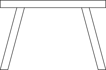 white table with two legs PNG, SVG
