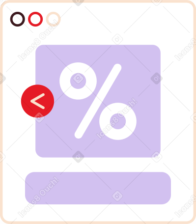 window with percentages PNG, SVG