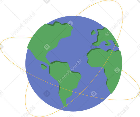 Планета с линией в PNG, SVG