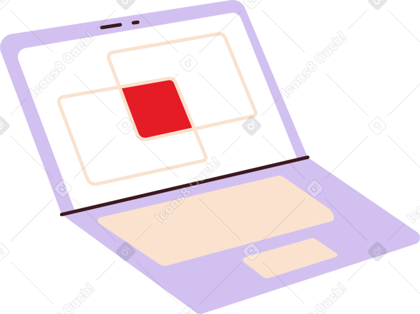 Laptop bem aberto PNG, SVG