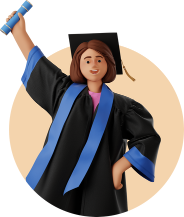 Graduated student with diploma в PNG, SVG