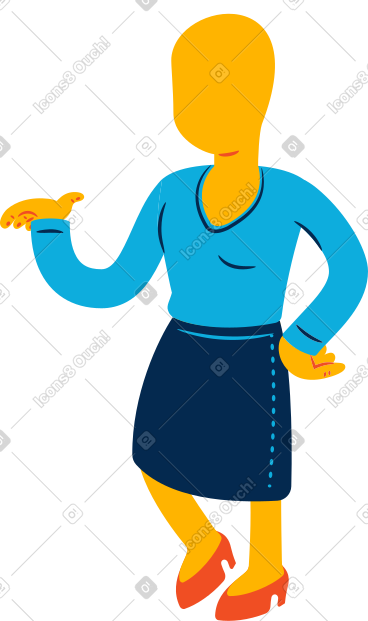 Woman standing PNG, SVG