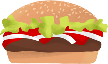 hamburger with a cutlet PNG, SVG