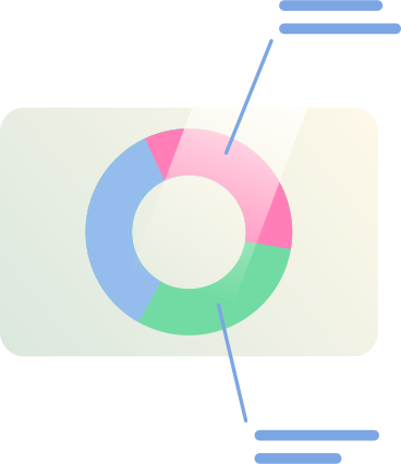 pie chart animated illustration in GIF, Lottie (JSON), AE