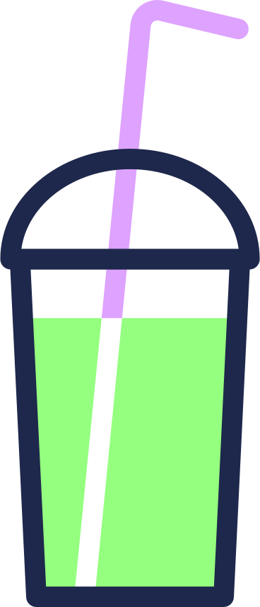 cup with a straw PNG, SVG