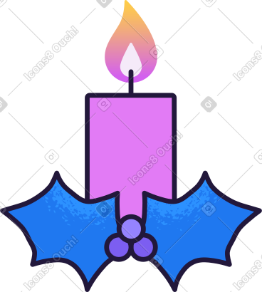 Christmas candle PNG, SVG