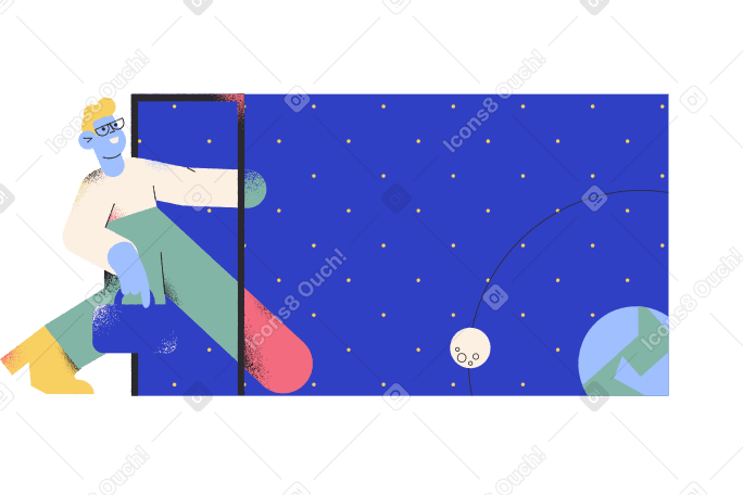 Space portal Illustration in PNG, SVG