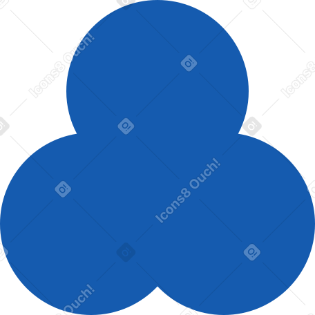 blue trefoil Illustration in PNG, SVG