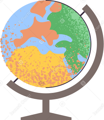 globe Illustration in PNG, SVG