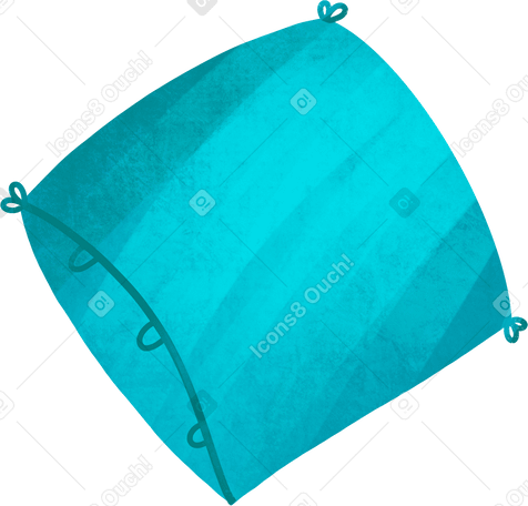 blue cushion Illustration in PNG, SVG