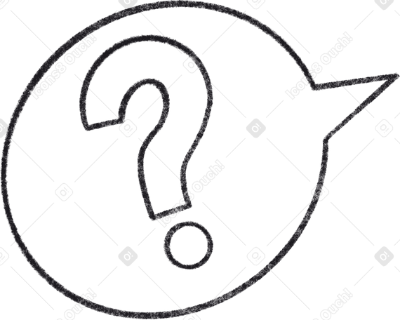 bubble with a question mark PNG, SVG
