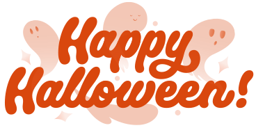 Schriftzug „fröhliches halloween“ mit geister- und sternentext PNG, SVG