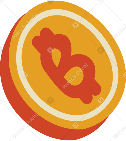 bitcoin Illustration in PNG, SVG