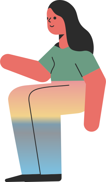 positive sitting woman PNG, SVG