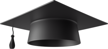 black graduation cap PNG, SVG